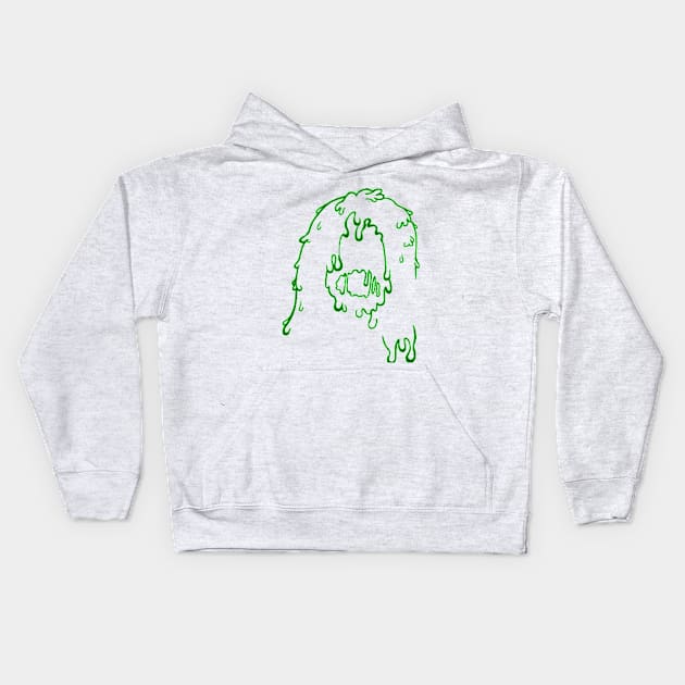 Green Slime Kids Hoodie by LukahDrawsShit